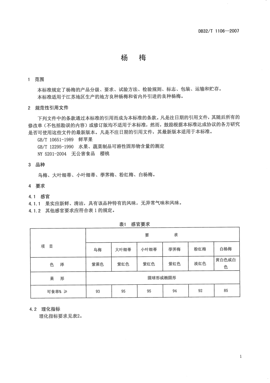 DB32T 1106-2007 杨梅.pdf_第3页