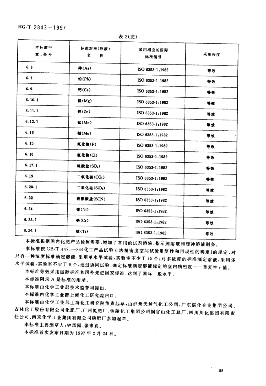 HGT 2843-1997 化肥产品 化学分析常用标准滴定溶液、标准溶液、试剂溶液和指示剂溶液.PDF_第2页