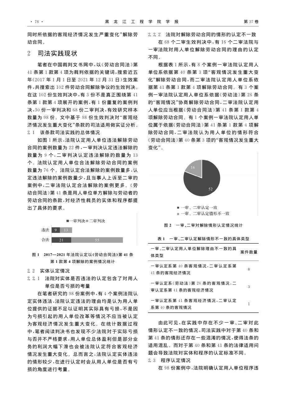 “客观经济情况”经济性裁员...—基于98份案例的实证研究_曾新宇.pdf_第2页