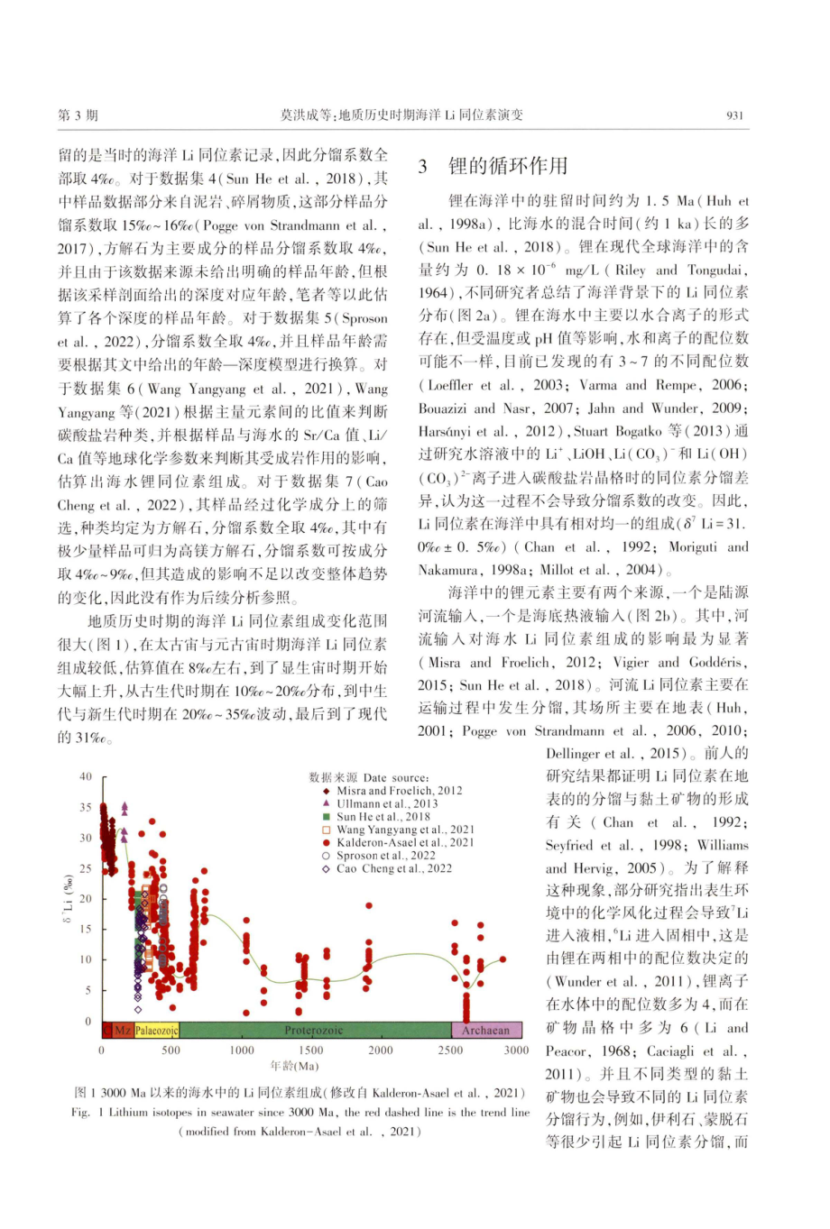 地质历史时期海洋Li同位素演变.pdf_第3页