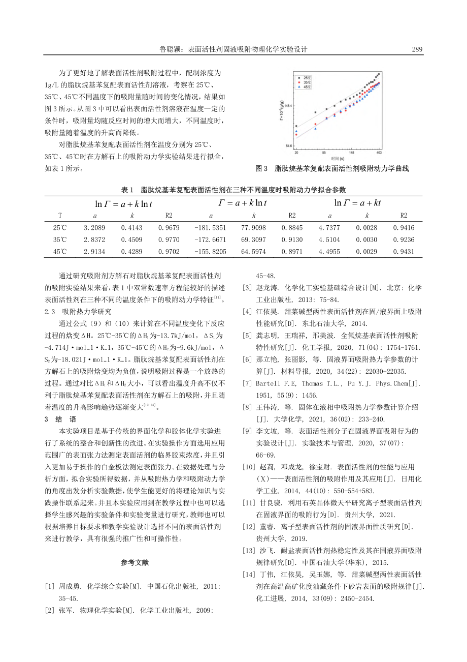 表面活性剂固液吸附物理化学实验设计17_鲁聪颖.pdf_第3页