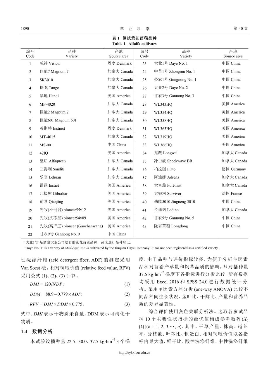 甘肃张掖灌溉农业区43个紫花苜蓿品种的适应性_权金鹏.pdf_第3页