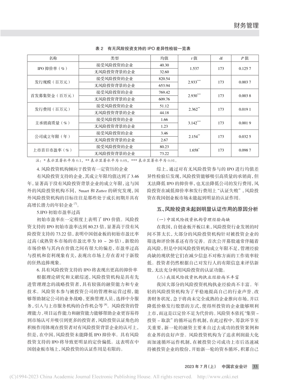 风险投资能否有效降低IPO...中国创业板上市公司数据为例_王颖.pdf_第3页