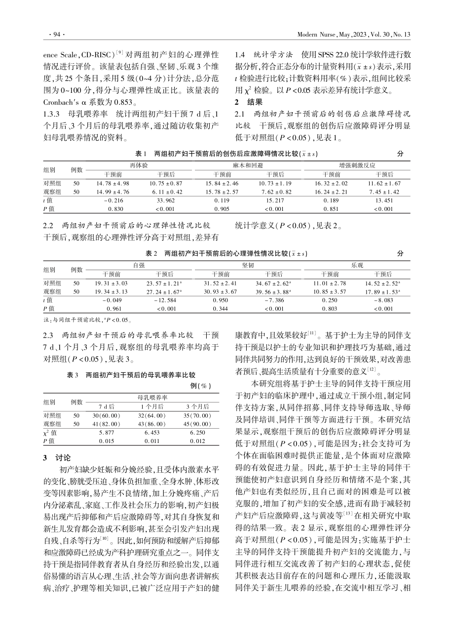 基于护士主导的同伴支持干预...妇产后护理中的应用效果研究_康贵娟.pdf_第3页