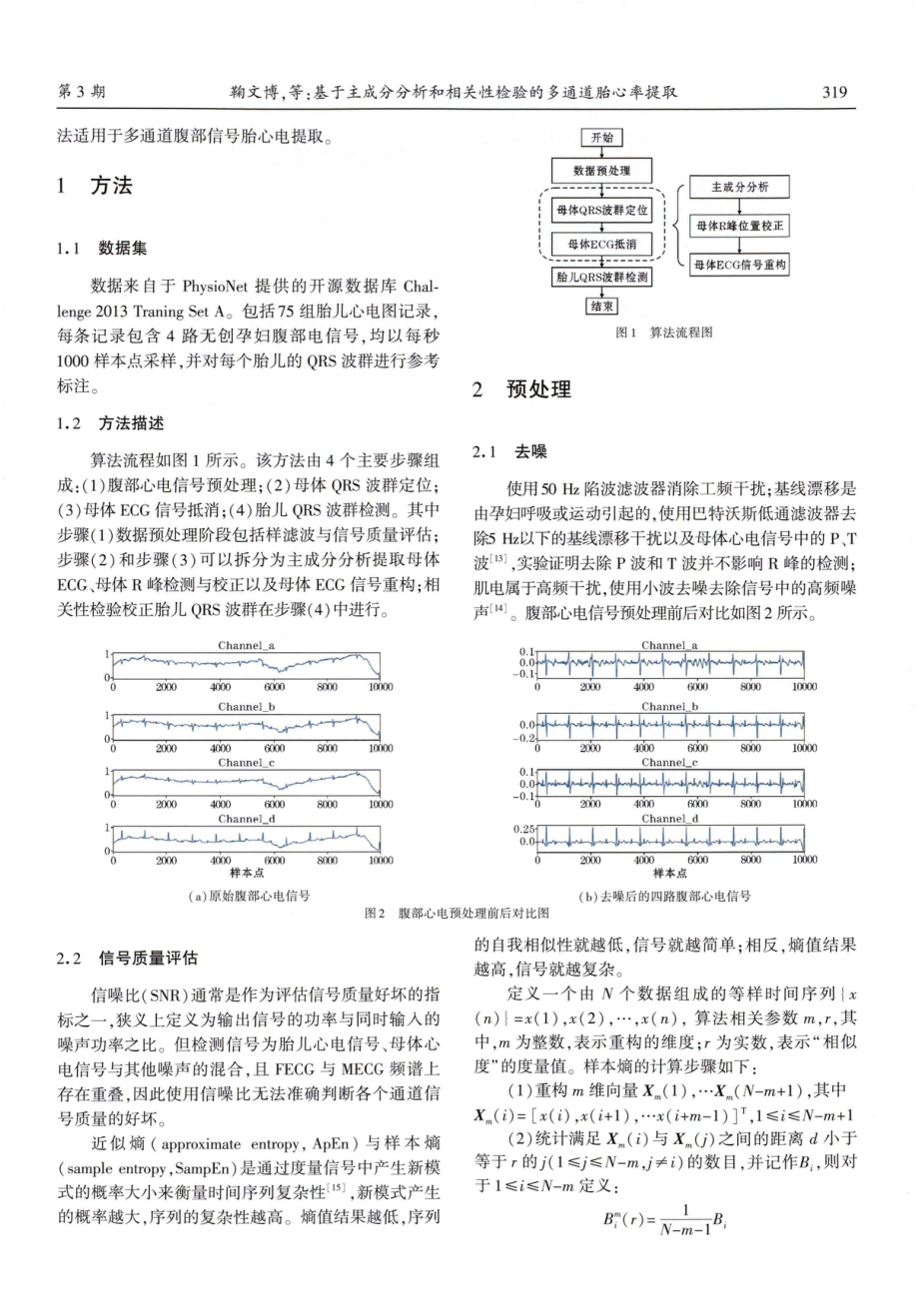 基于主成分分析和相关性检验的多通道胎心率提取.pdf_第2页