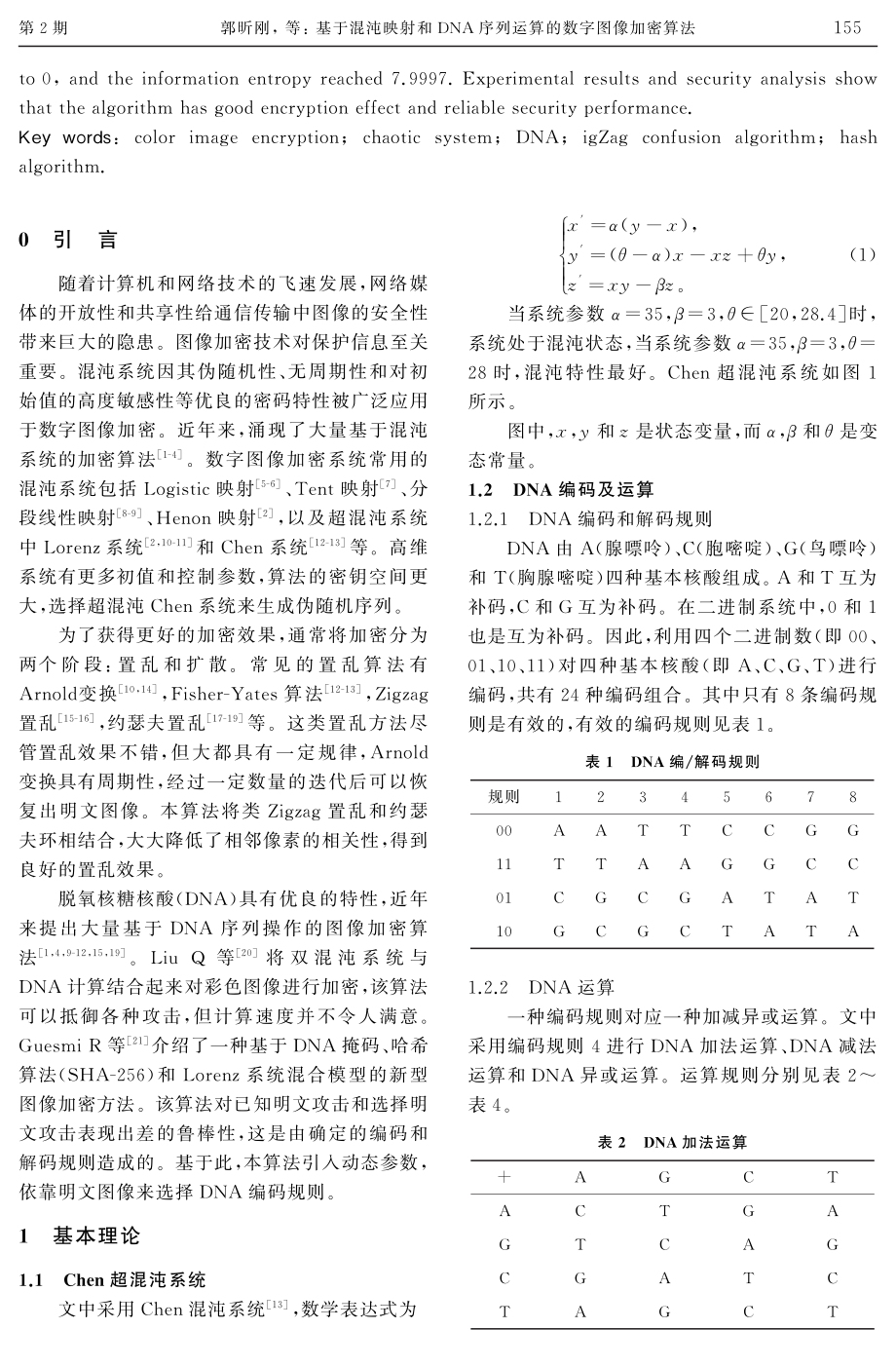 基于混沌映射和DNA序列运算的数字图像加密算法.pdf_第2页