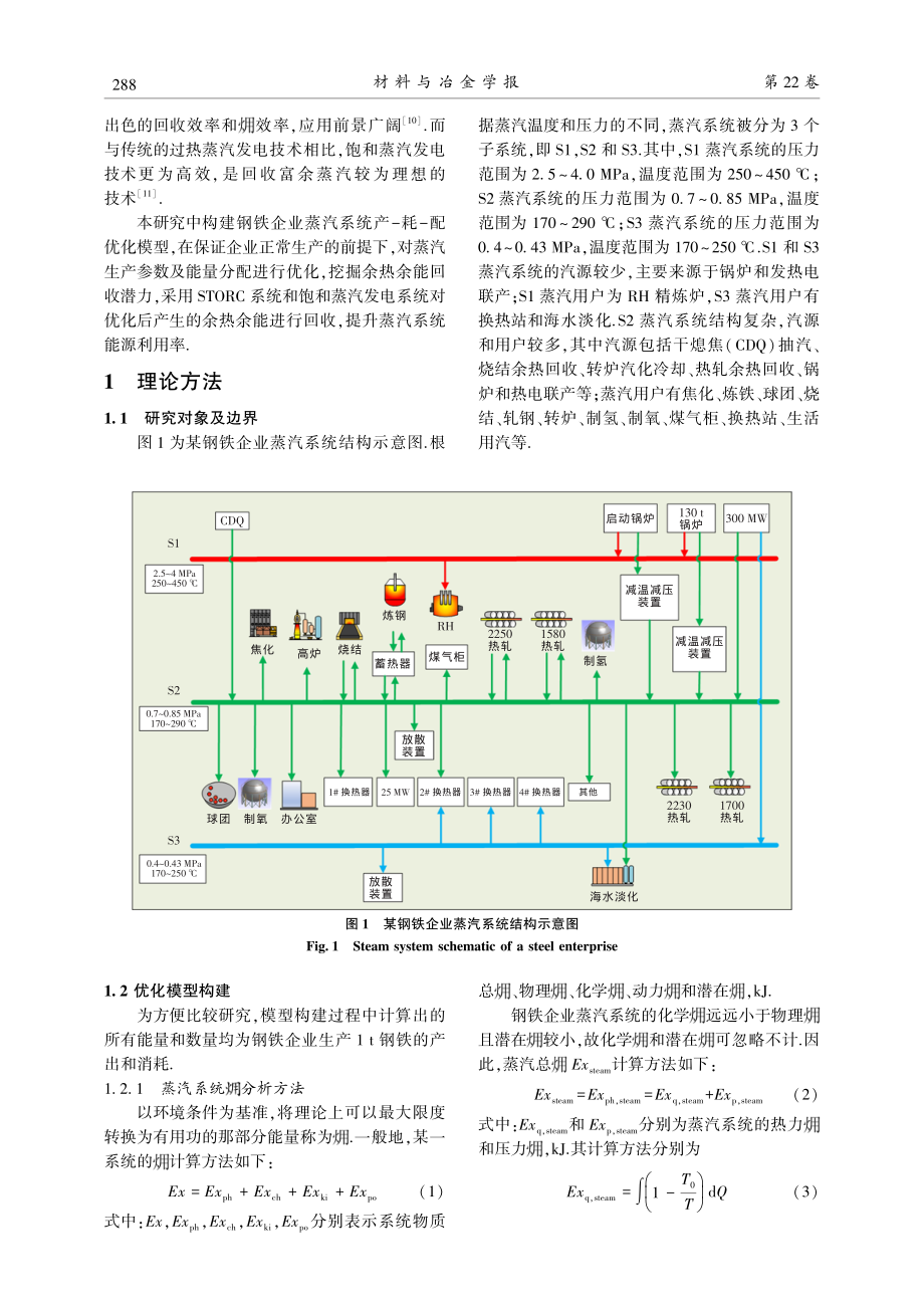 基于%5B火用%5D分析的钢铁企业蒸汽系统优化.pdf_第2页