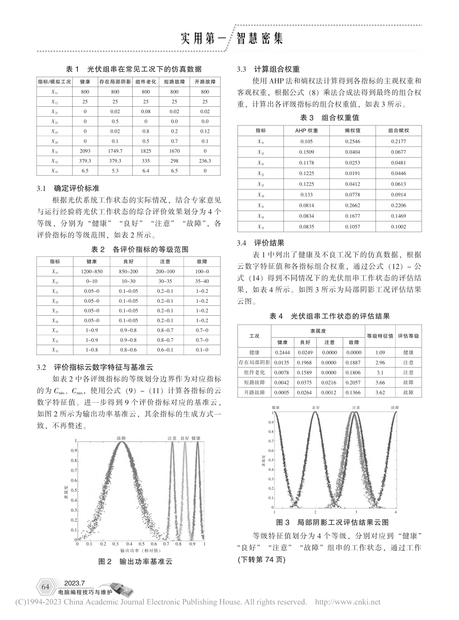 基于组合赋权与云模型的光伏组串工作状况评价_陈佳凝.pdf_第3页