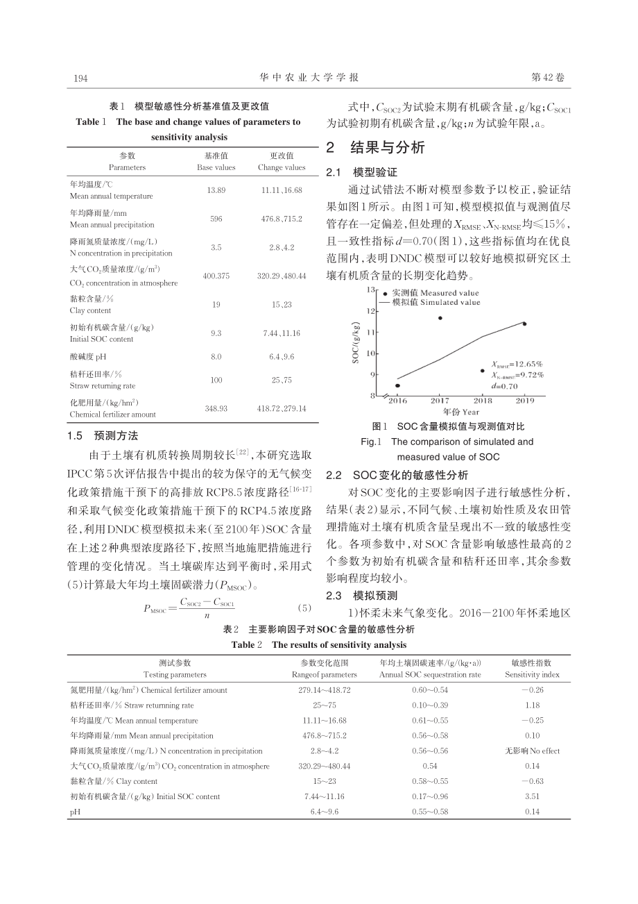 基于DNDC模型的玉米田土壤有机碳变化模拟预测_马子钰.pdf_第3页