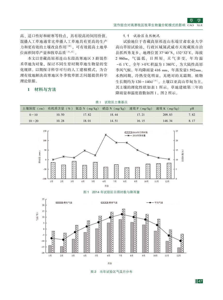 混作组合对高寒牧区牧草生物量分配模式的影响.pdf_第2页