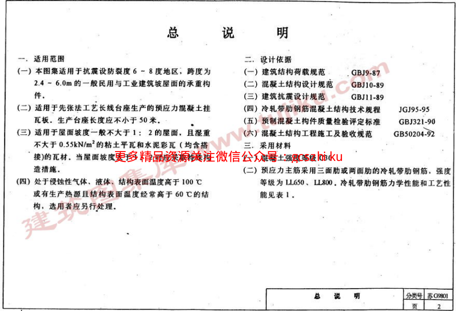 苏G9801 预应力混凝土挂瓦板图集 (2).pdf_第3页