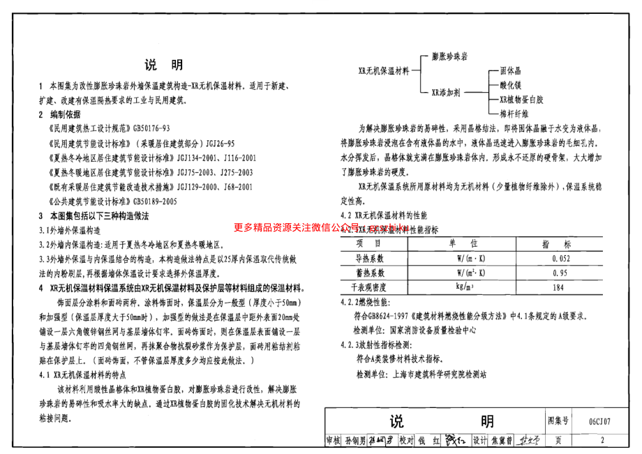 06CJ07 改性膨胀珍珠岩外墙保温建筑构造-XR无机保温材料.pdf_第2页