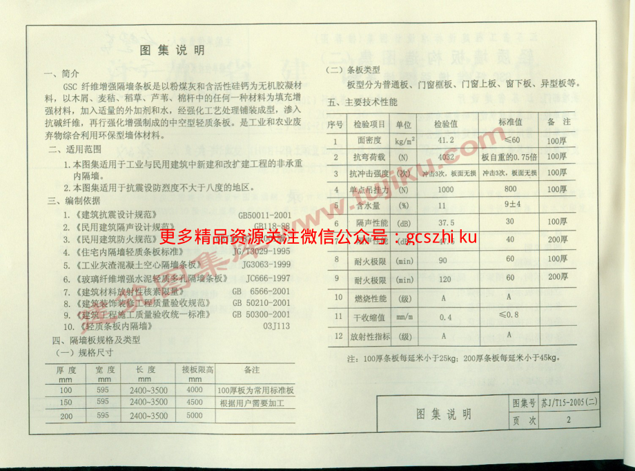 苏JT15-2005(二) 轻质板墙构造图集（二）－GSC纤维增强隔墙条板.pdf_第3页