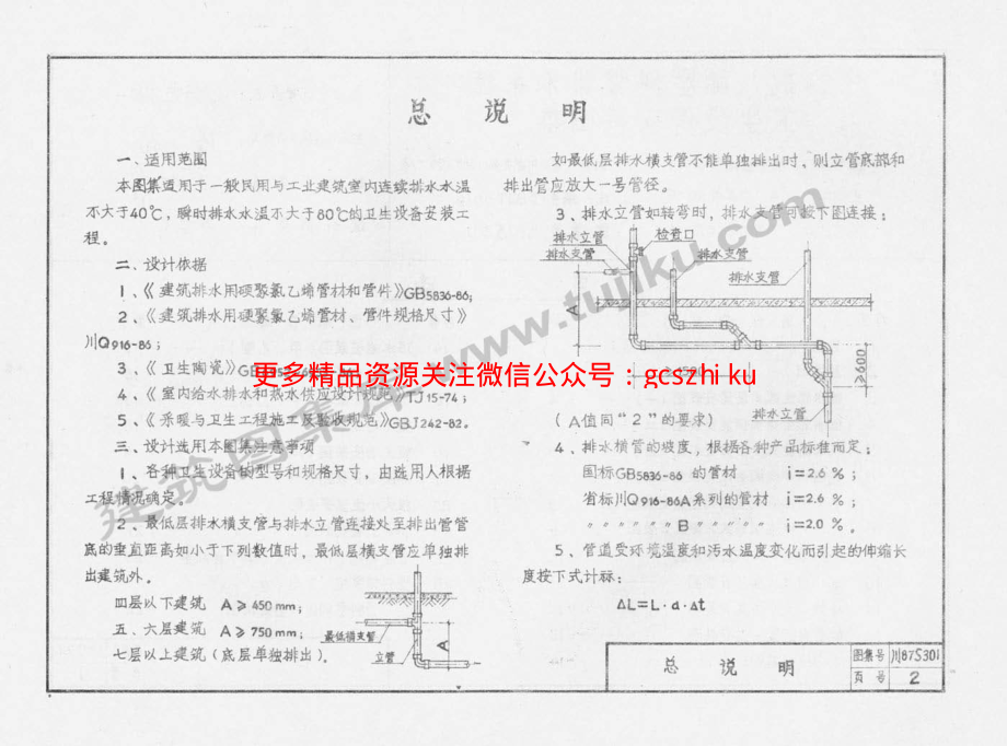 川87S301 硬聚氯乙烯塑料管排水系统卫生设备安装图集.pdf_第3页