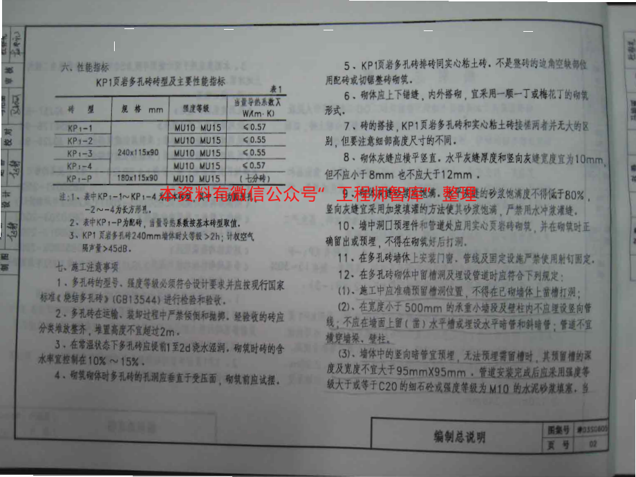 津03SG605 页岩多孔砖墙体建筑构造(KP1).pdf_第2页