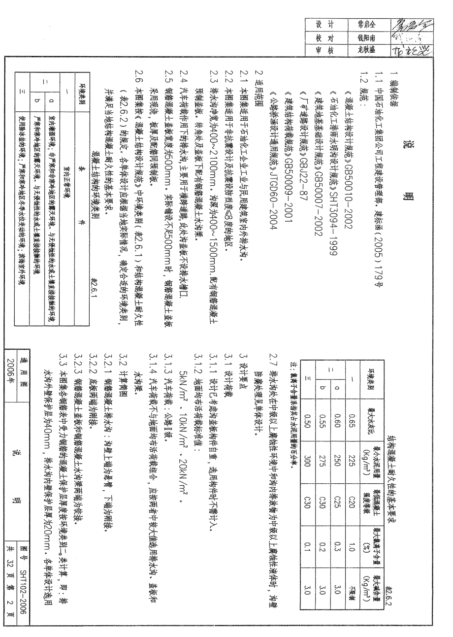 SHT102-2006钢筋混凝土矩形排水沟及盖板.pdf_第3页