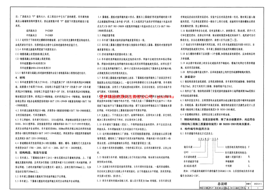 05G514-3 12m实腹式钢吊车梁(中级工作制 A4 A5 Q345钢).pdf_第3页