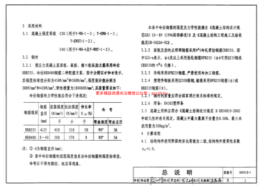 04G410-1 1.5mX6.0m预应力混凝土屋面板(预应力混凝土部分).pdf_第3页