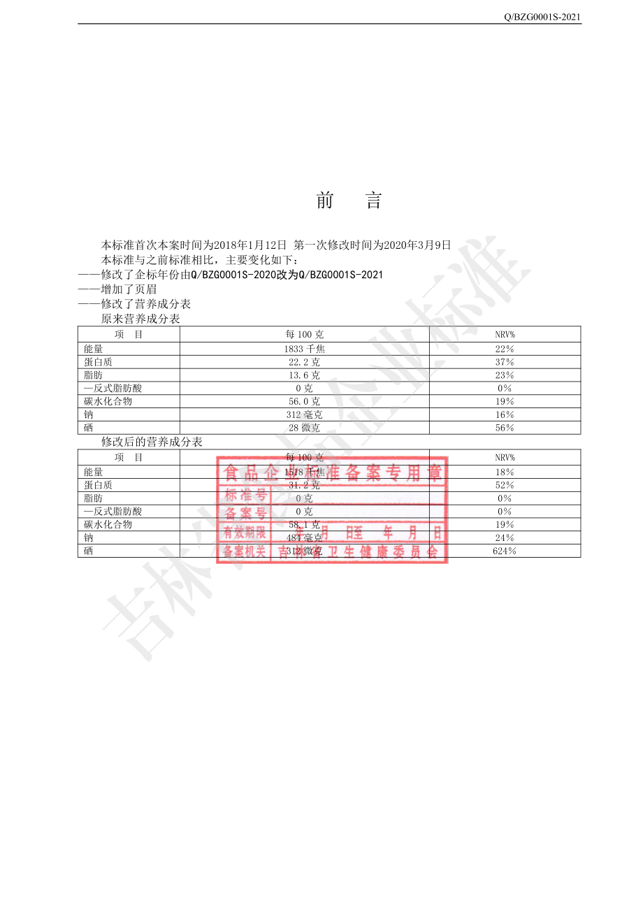 QBZG 0001 S-2021 富硒蛋白质粉（固体饮料）.pdf_第2页