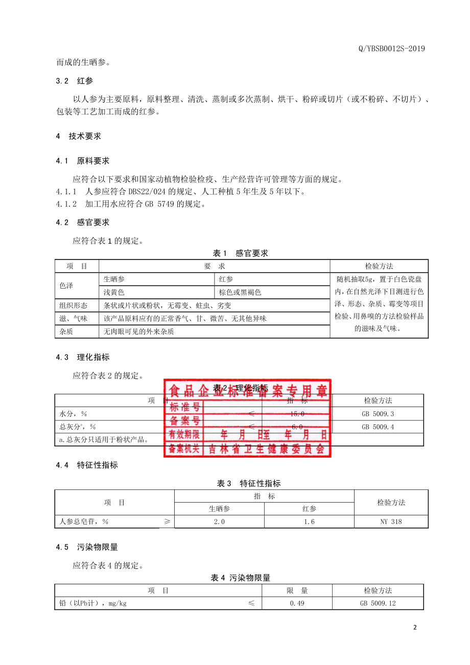 QYBSB 0012 S-2019 人参制品.pdf_第3页