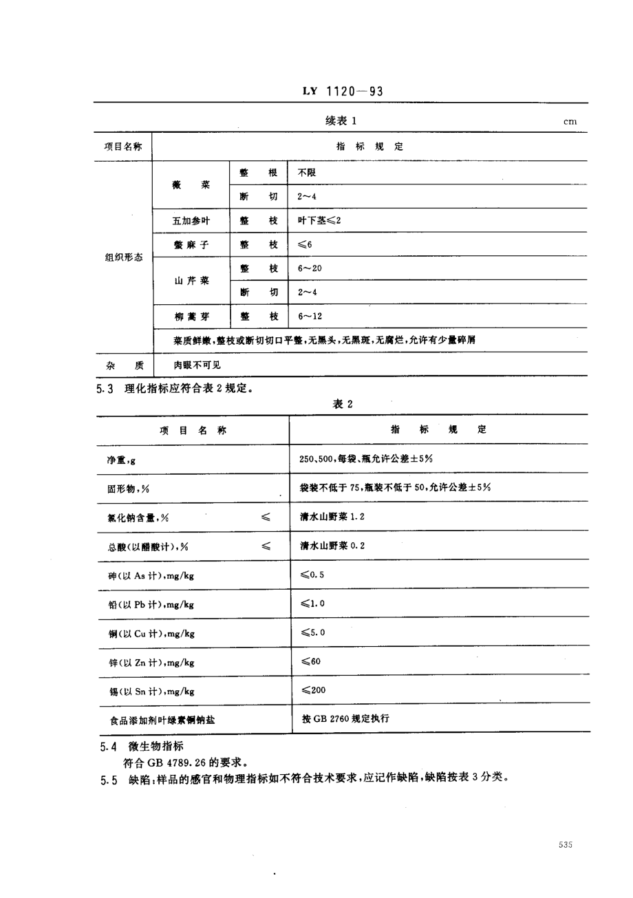 LY 1120-1993 保鲜山野菜.pdf_第3页