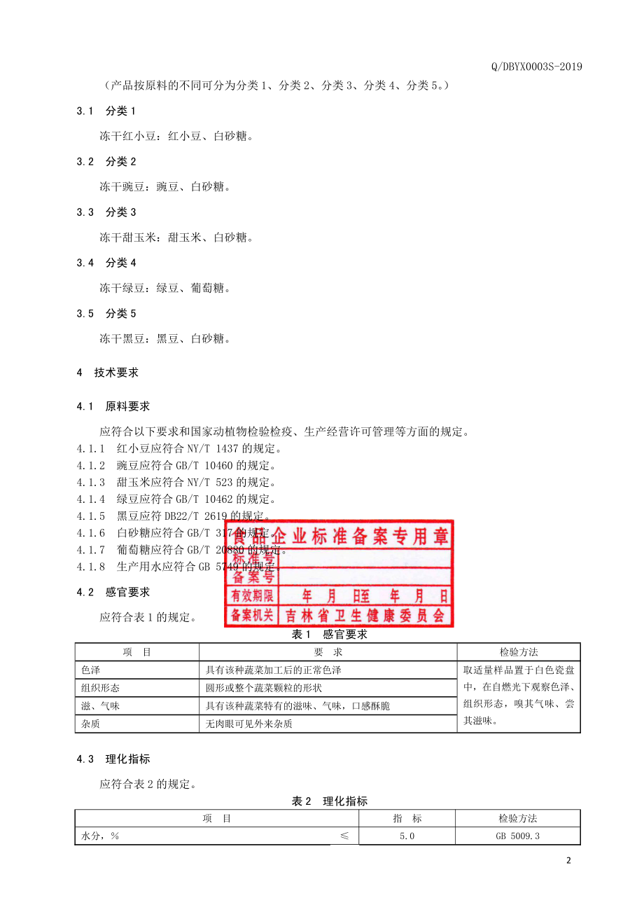 QDBYX 0003 S-2019 冻干蔬菜制品.pdf_第3页