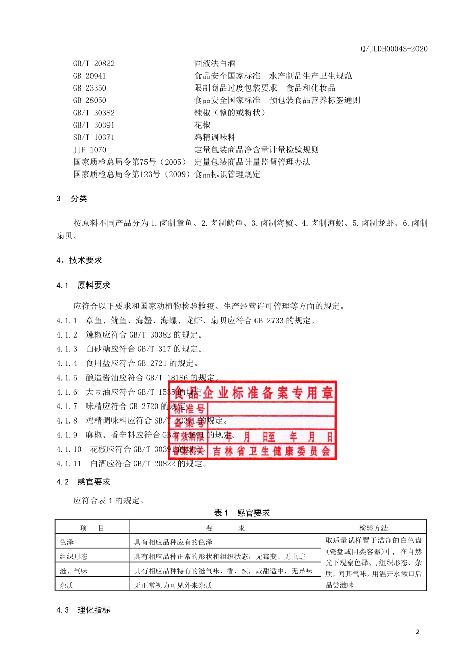 QJLDH 0004 S-2020 卤制水产品.pdf_第3页