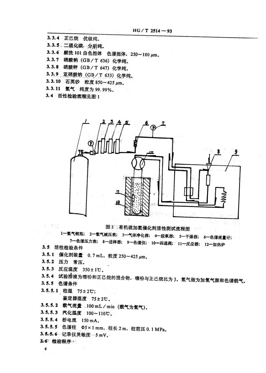 HGT 2514-1993 有机硫加氢催化剂试验方法.pdf_第2页