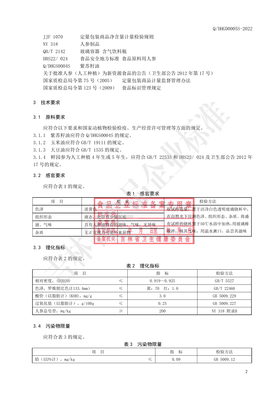 QDHGD 0005 S-2022 人参油.pdf_第3页