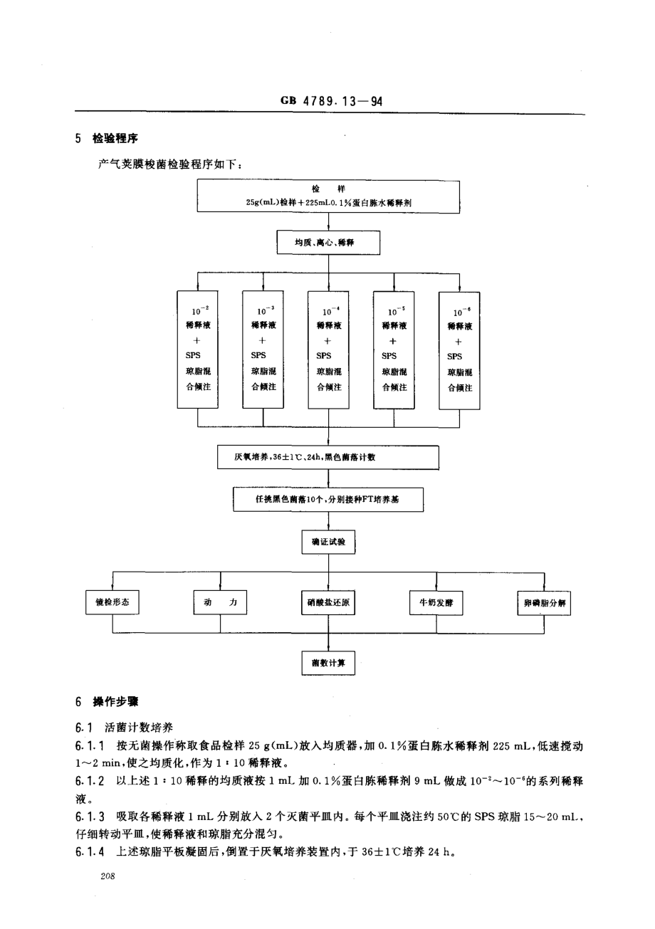 GB 4789.13-1994 食品卫生微生物学检验 产气荚膜梭菌检验 .pdf_第2页