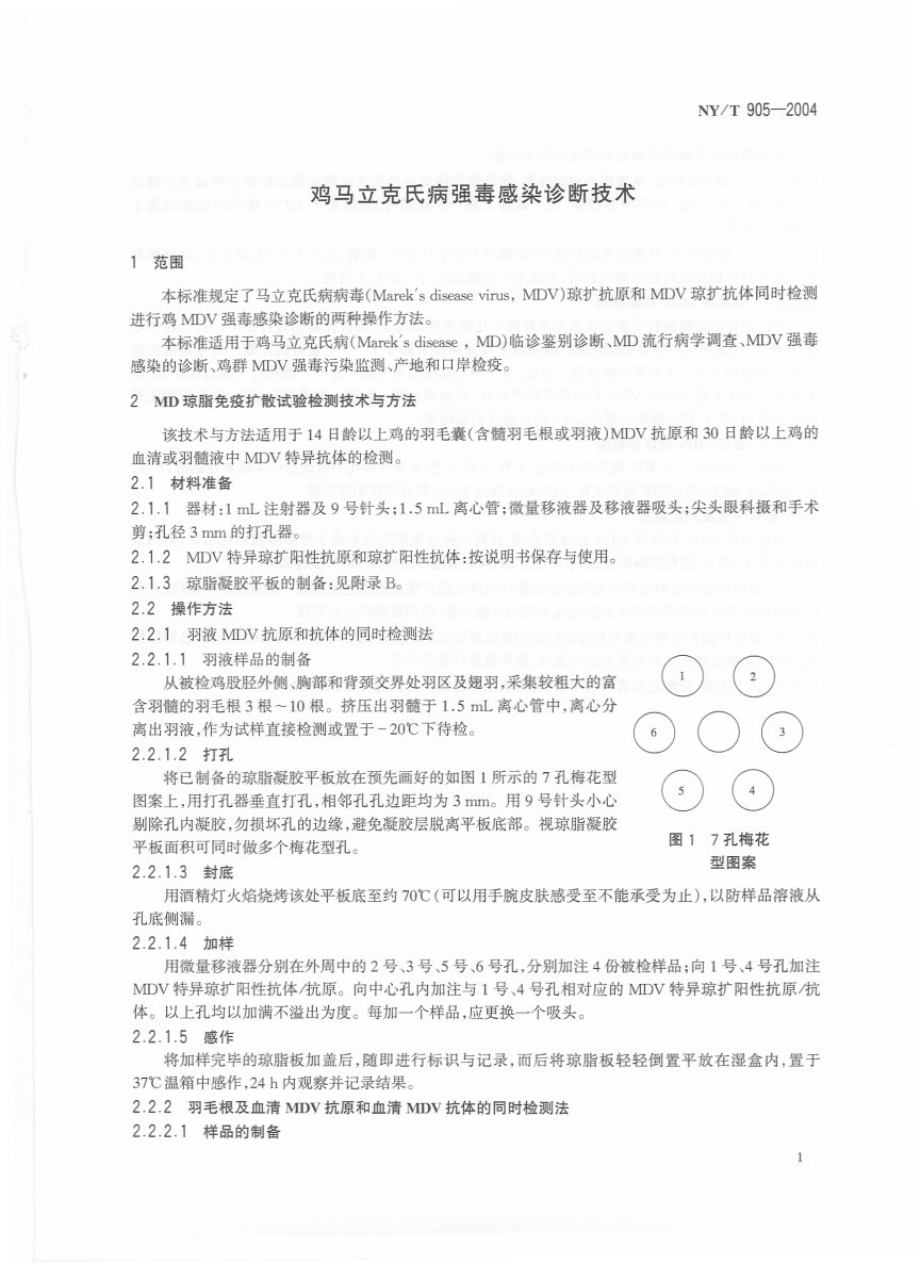 NYT 905-2004 鸡马立克氏病强毒感染诊断技术.pdf_第3页