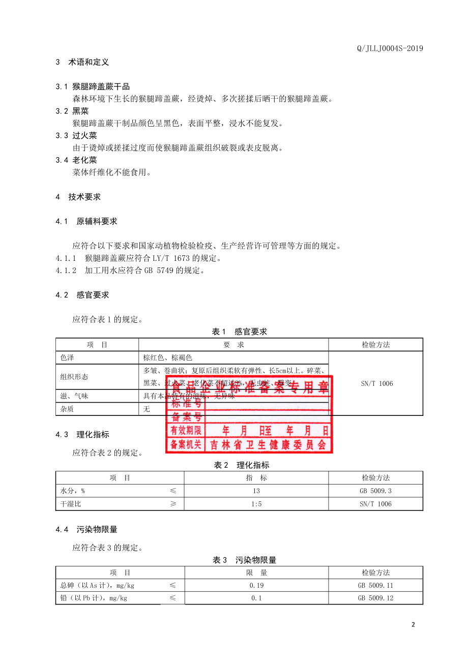 QJLLJ 0004 S-2019 猴腿蹄盖蕨干制品.pdf_第3页