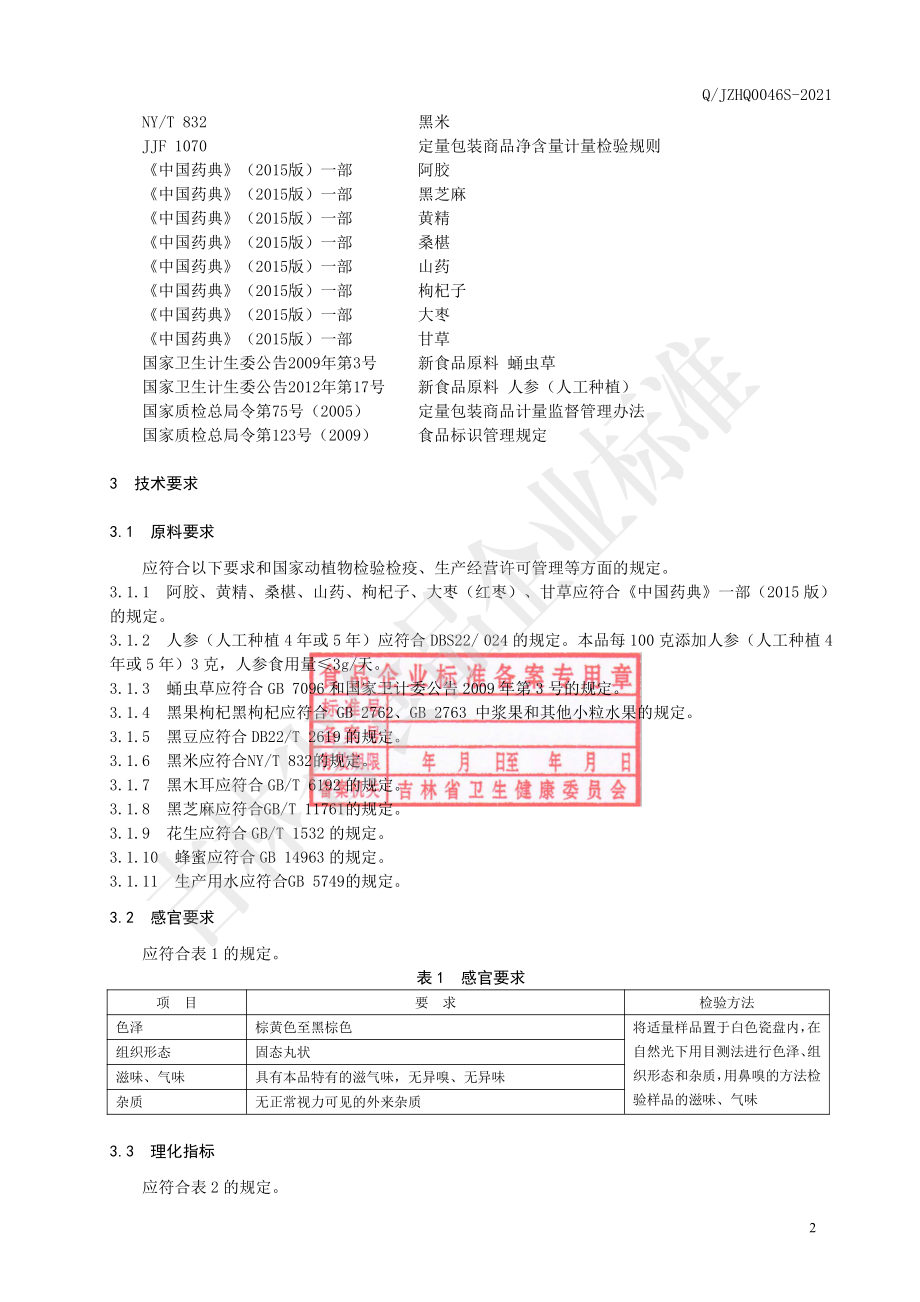 QJZHQ 0046 S-2021 人参阿胶蛹虫草黑芝麻丸.pdf_第3页