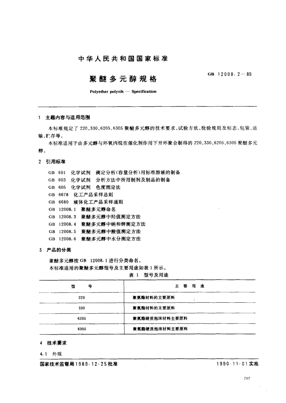 GB 12008.2-1989 聚醚多元醇规格.pdf_第1页