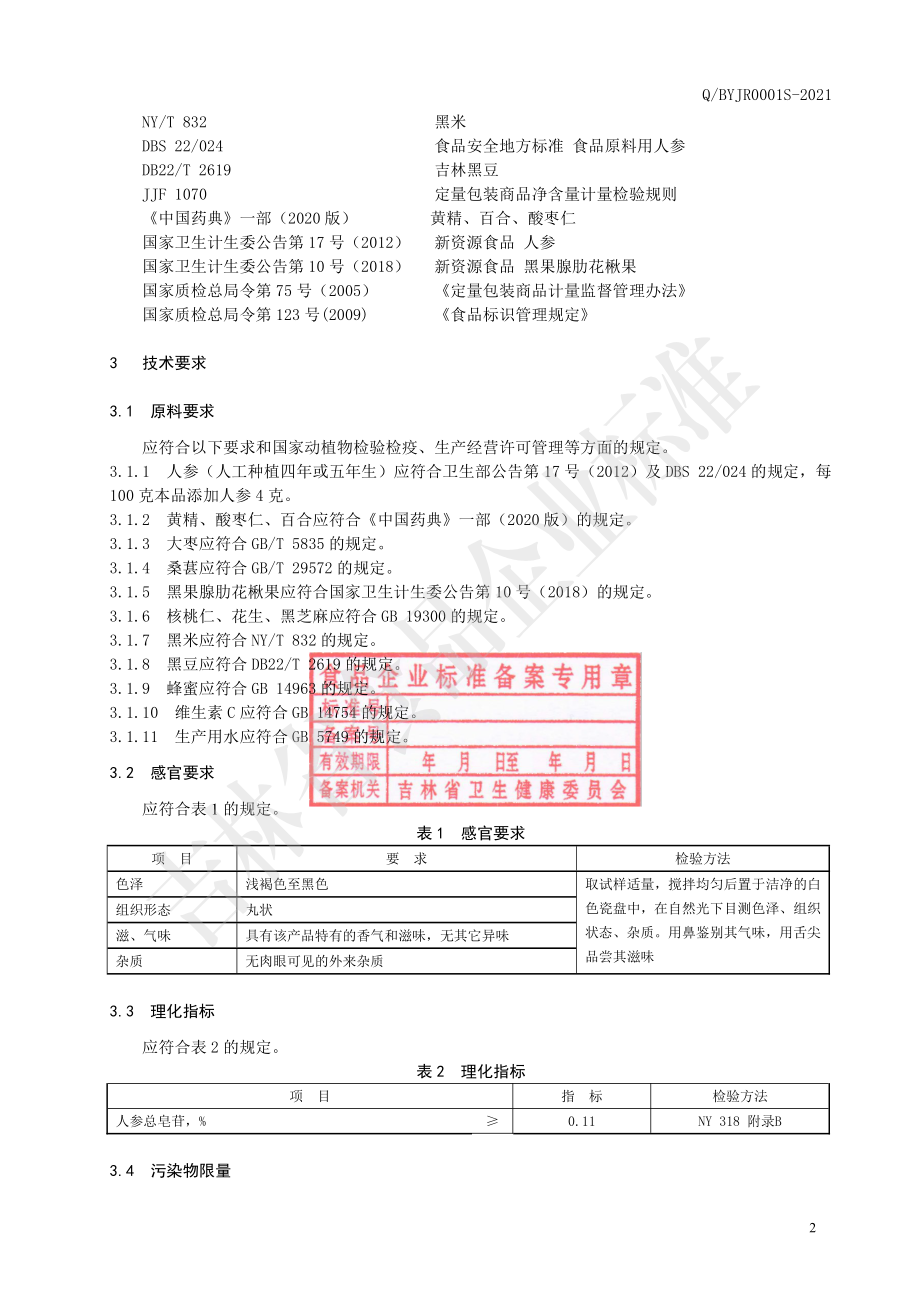 QBYJR 0001 S-2021 人参黄精酸枣仁丸.pdf_第3页