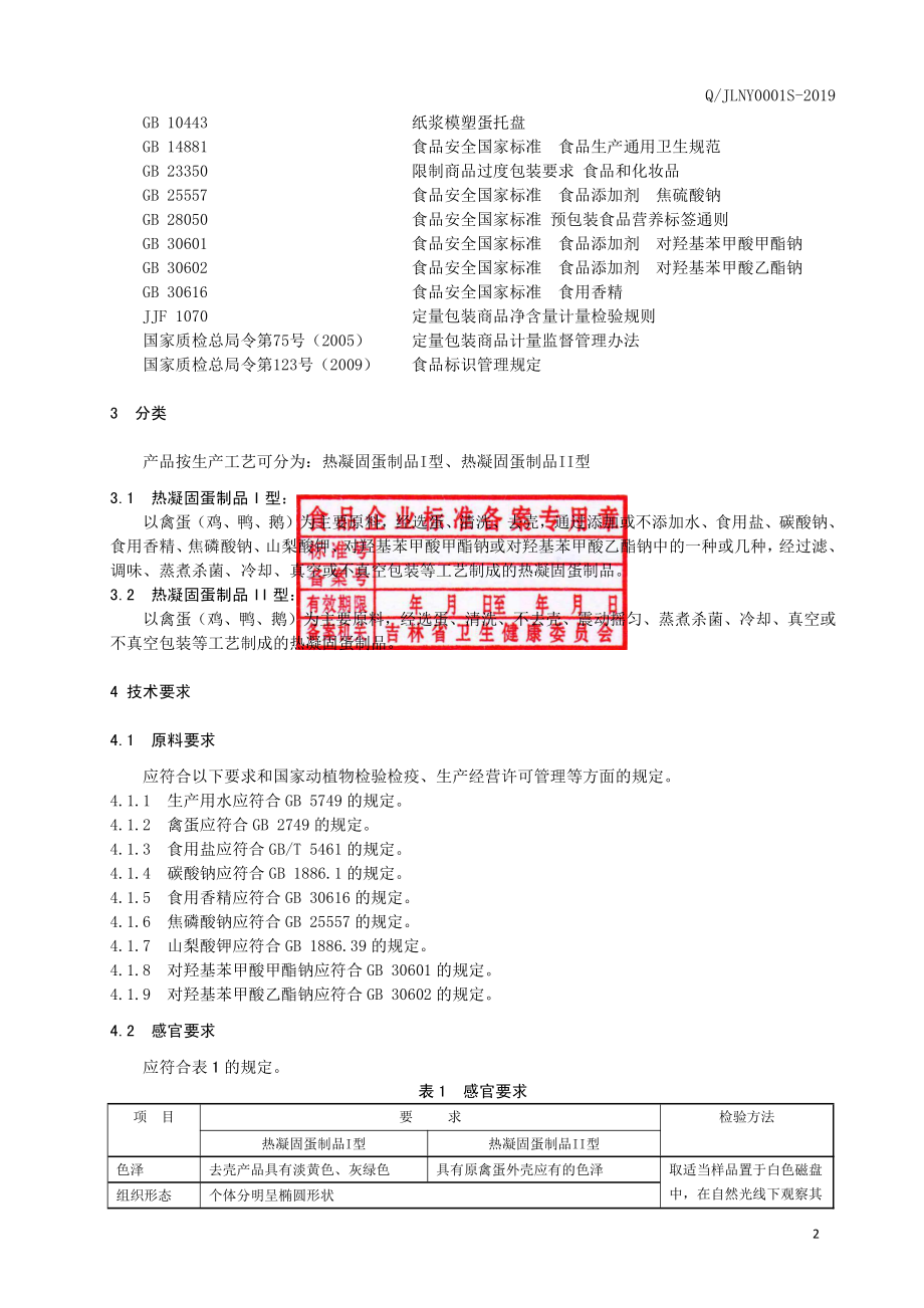 QJLNY 0001 S-2019 热凝固蛋制品.pdf_第3页