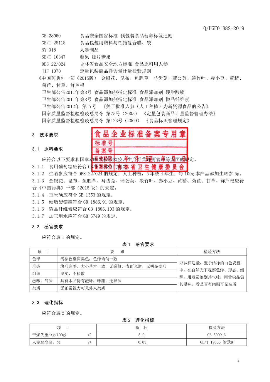 QHGF 0188 S-2019 金银花昆布人参压片糖果.pdf_第3页