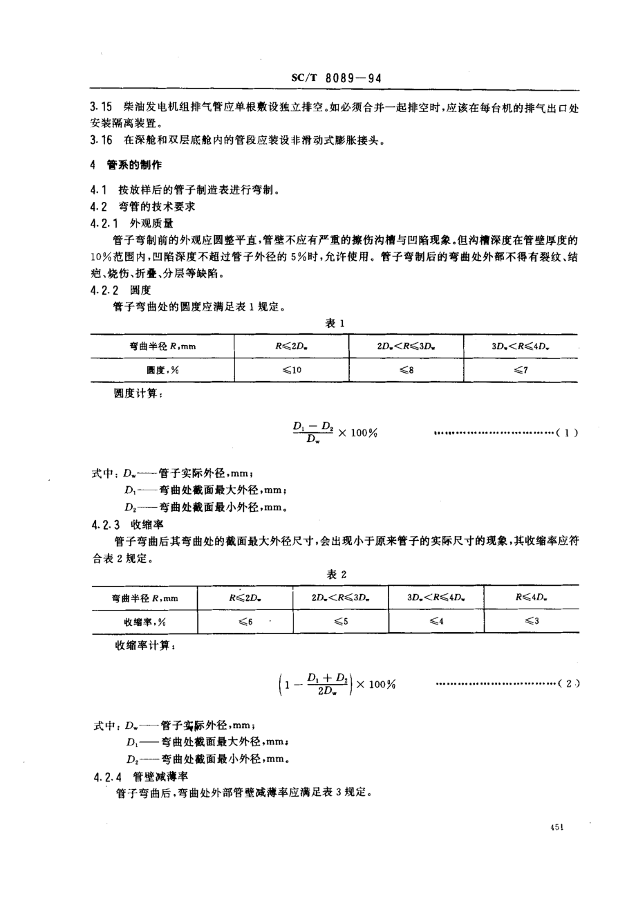 SCT 8089-1994 渔船管制作和安装技术要求.pdf_第2页