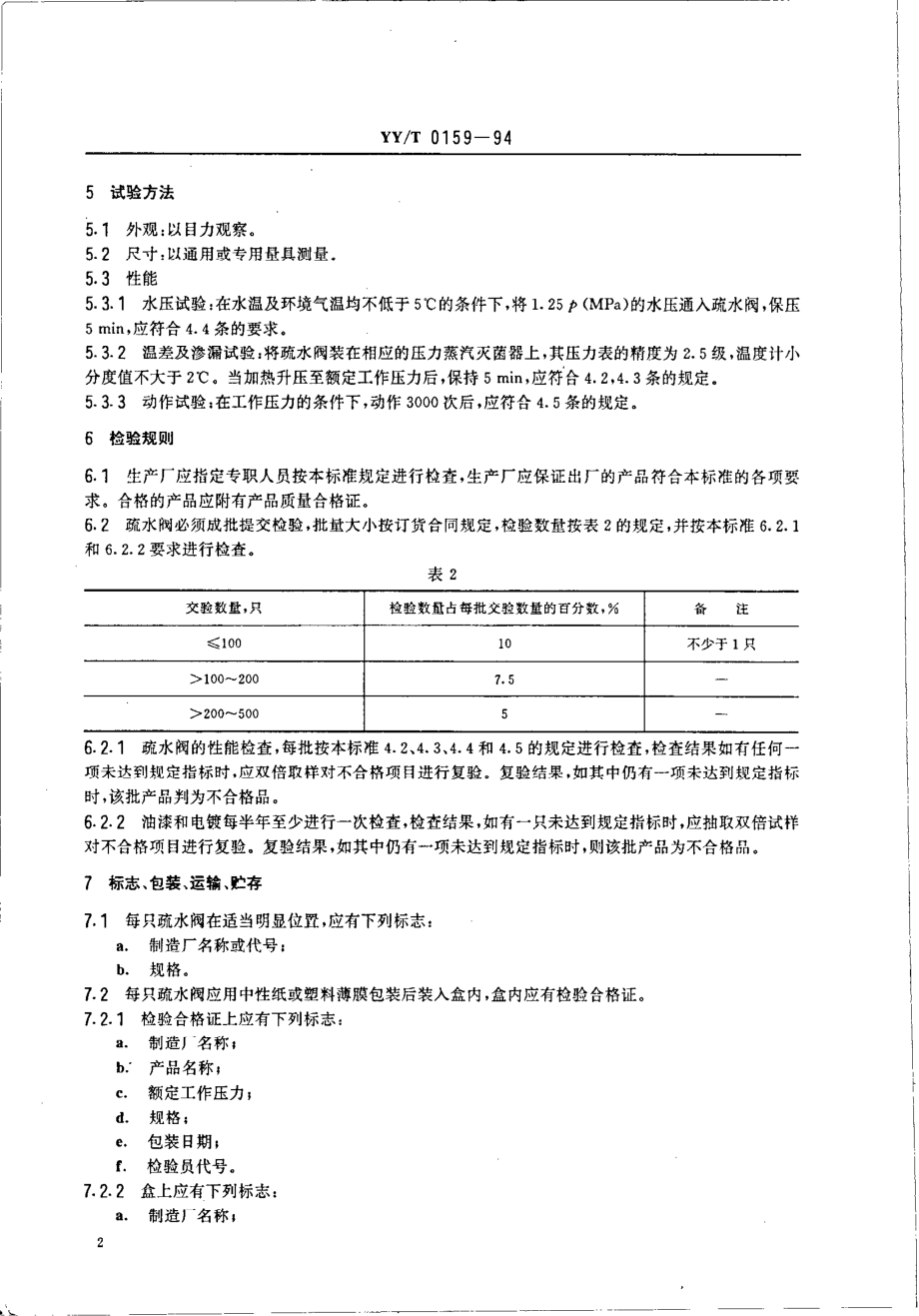 yyt 0159-1994 压力蒸汽灭菌设备用疏水阀.pdf_第3页