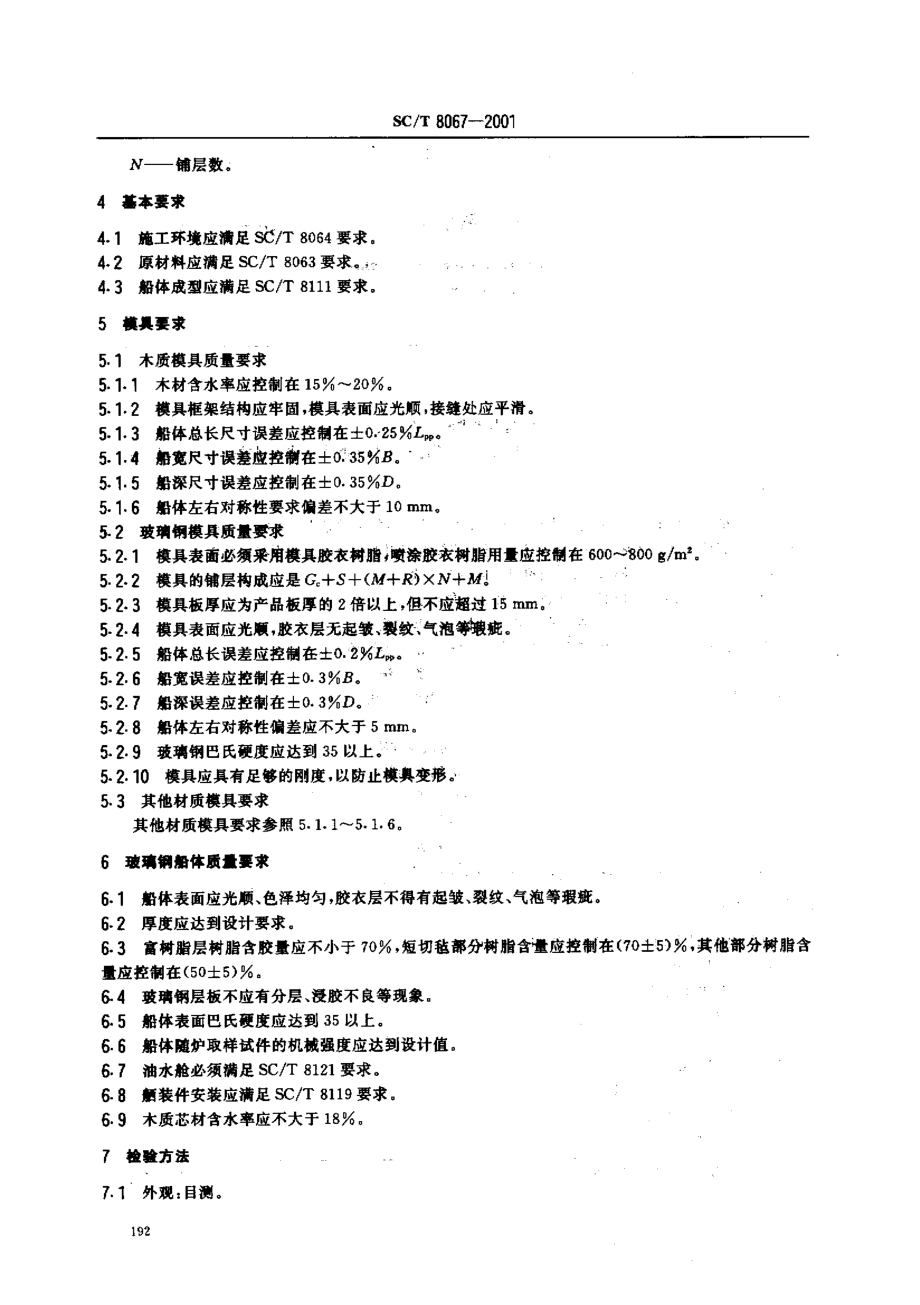 SCT 8067-2001 玻璃钢渔船建造质量要求.pdf_第3页