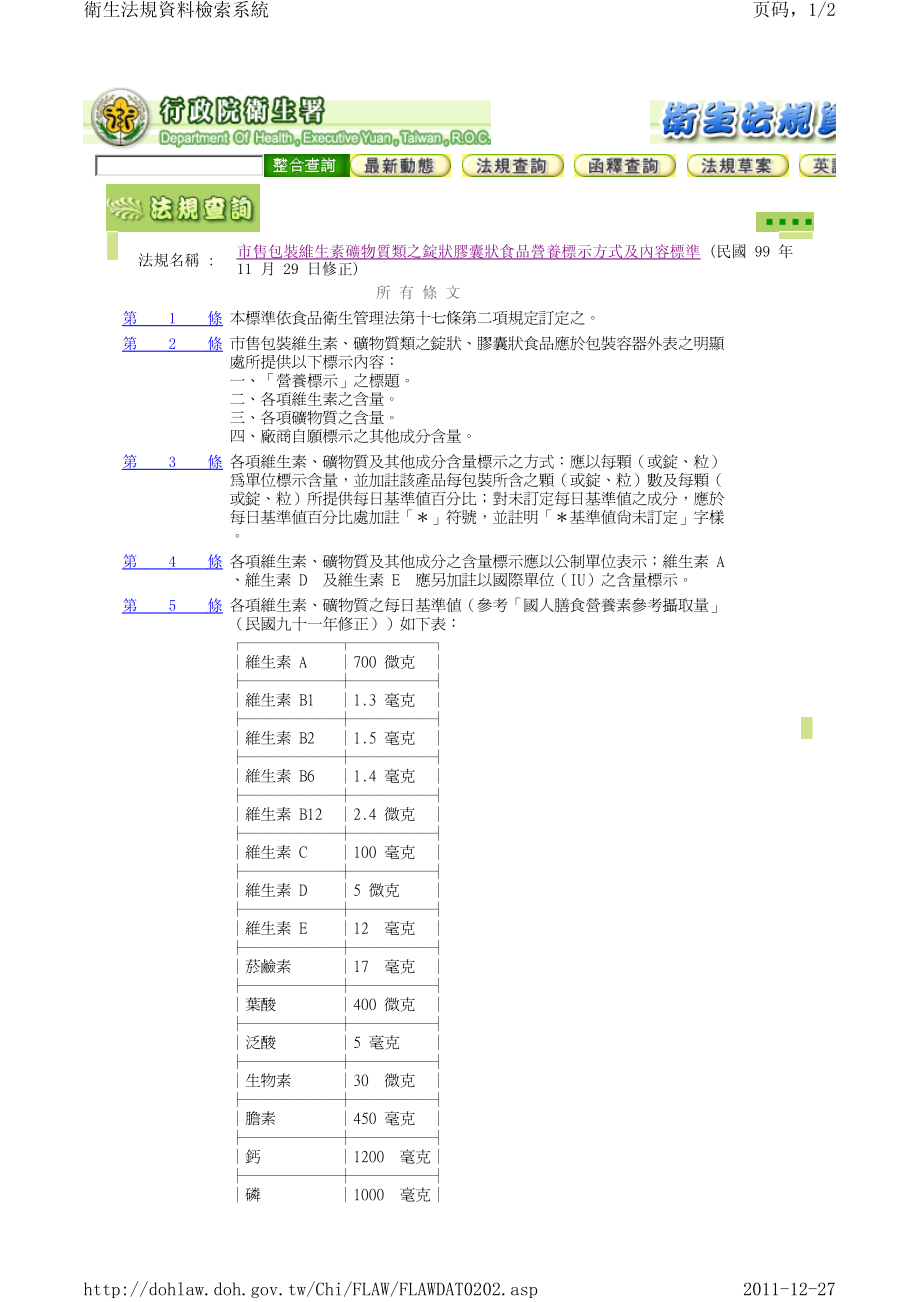 市售包装维生素矿物质类之锭状胶囊状食品营养标示方式及内容标准.pdf_第1页