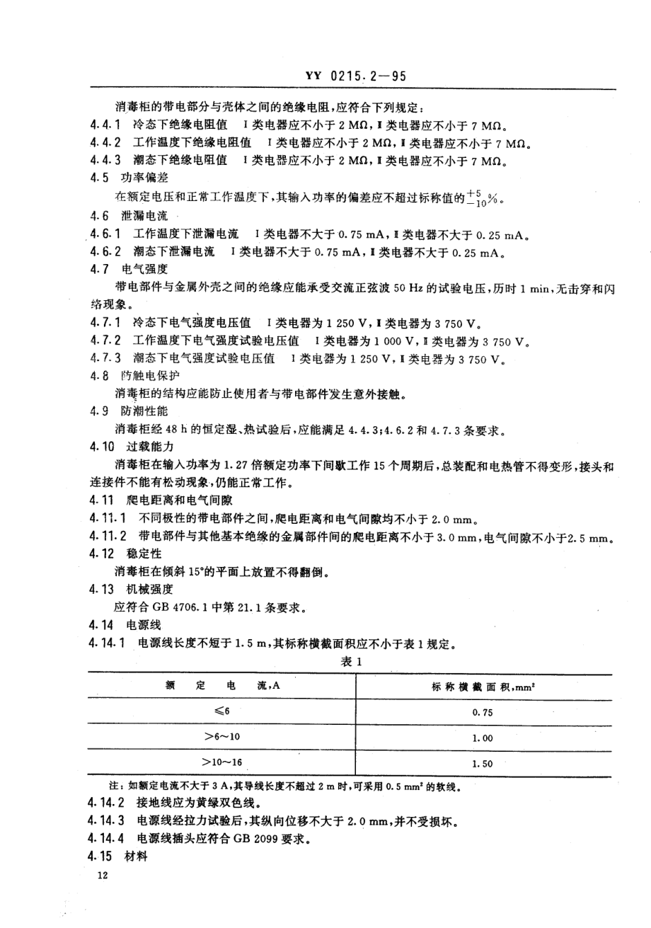 yy0215.2-1995 臭氧消毒柜安全、消毒效果通用技术条件.pdf_第2页