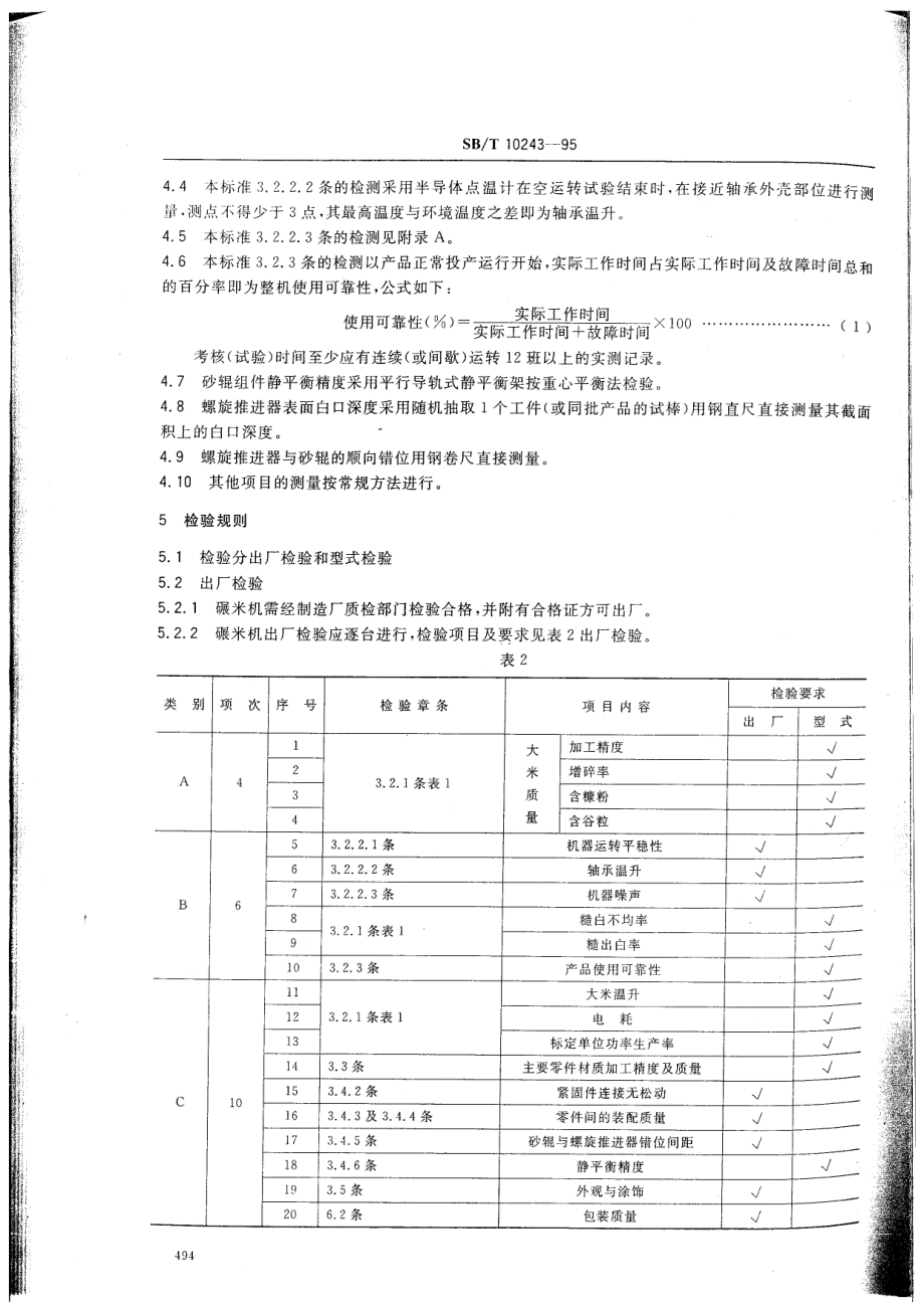 SBT 10243-1995 砂辊碾米机通用技术条件 LST3522-1995.pdf_第3页