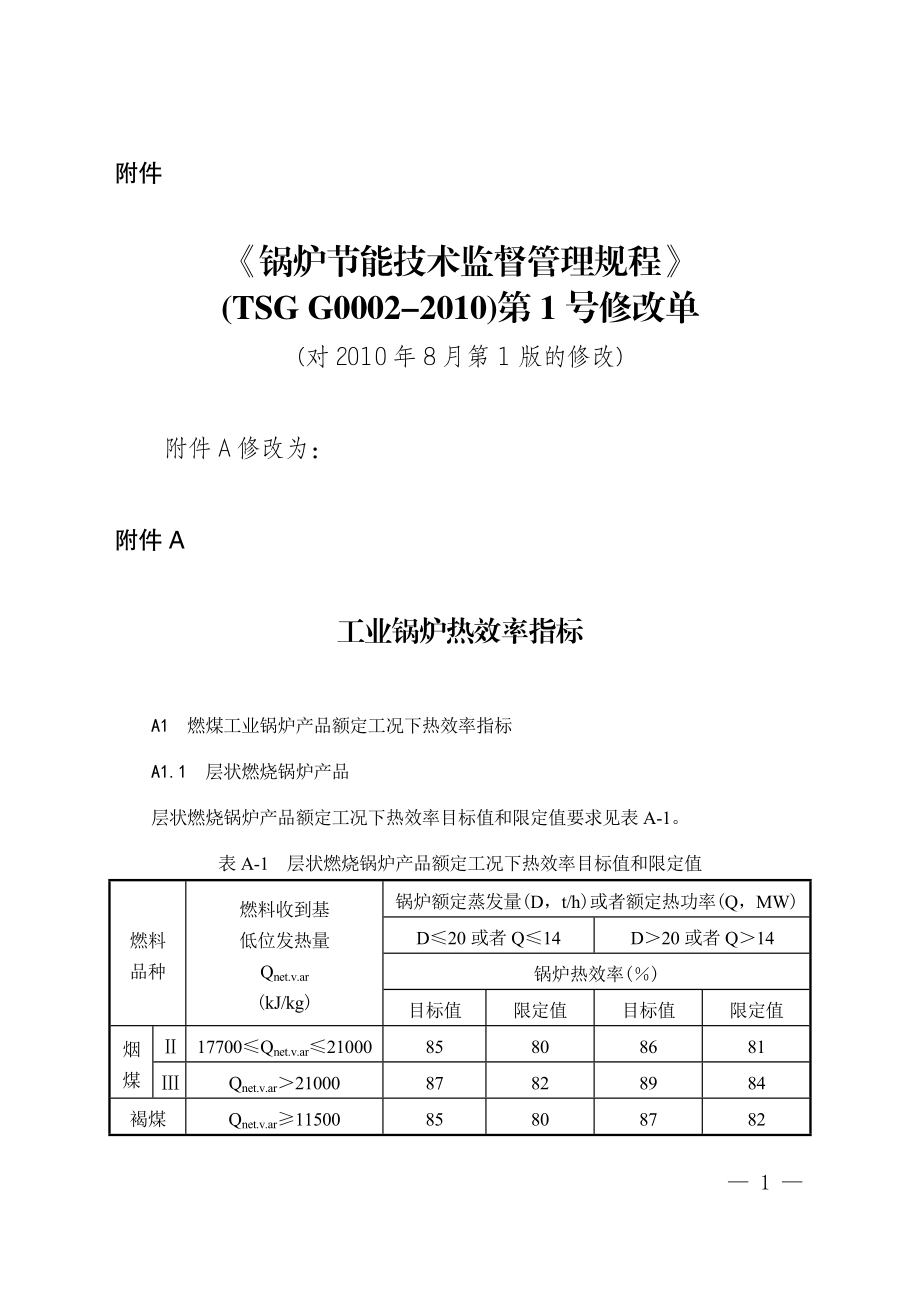 TSG G0002-2010 锅炉节能技术监督管理规程（第1号修改单）.doc_第1页