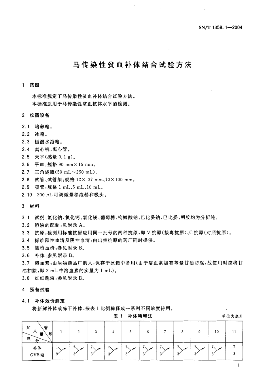 SNT 1358.1-2004 马传染性贫血补体结合试验方法.pdf_第3页