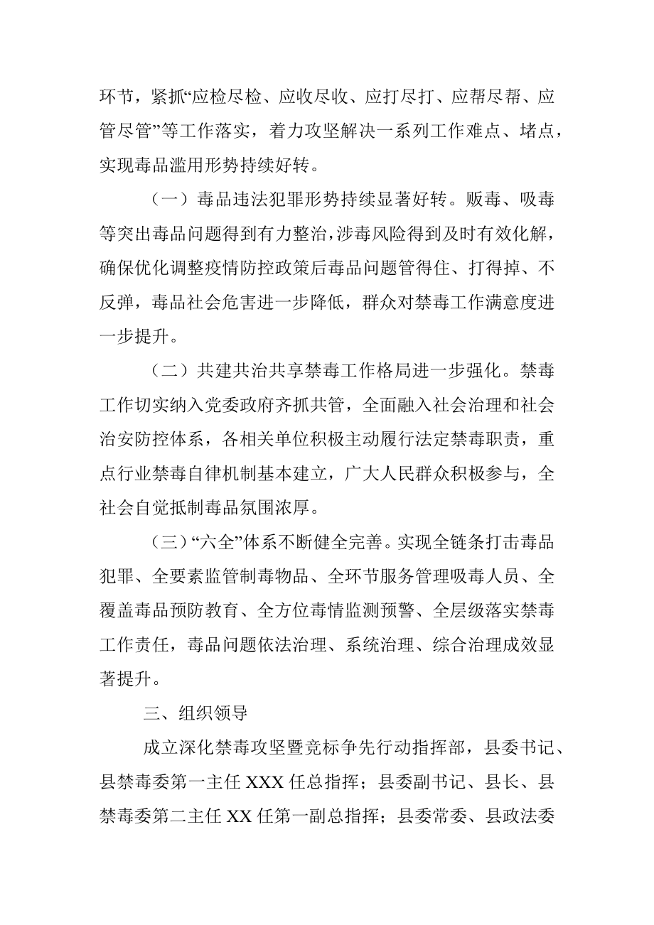 2023年XX县深化禁毒攻坚暨竞标争先行动实施方案（征求意见稿）.docx_第2页