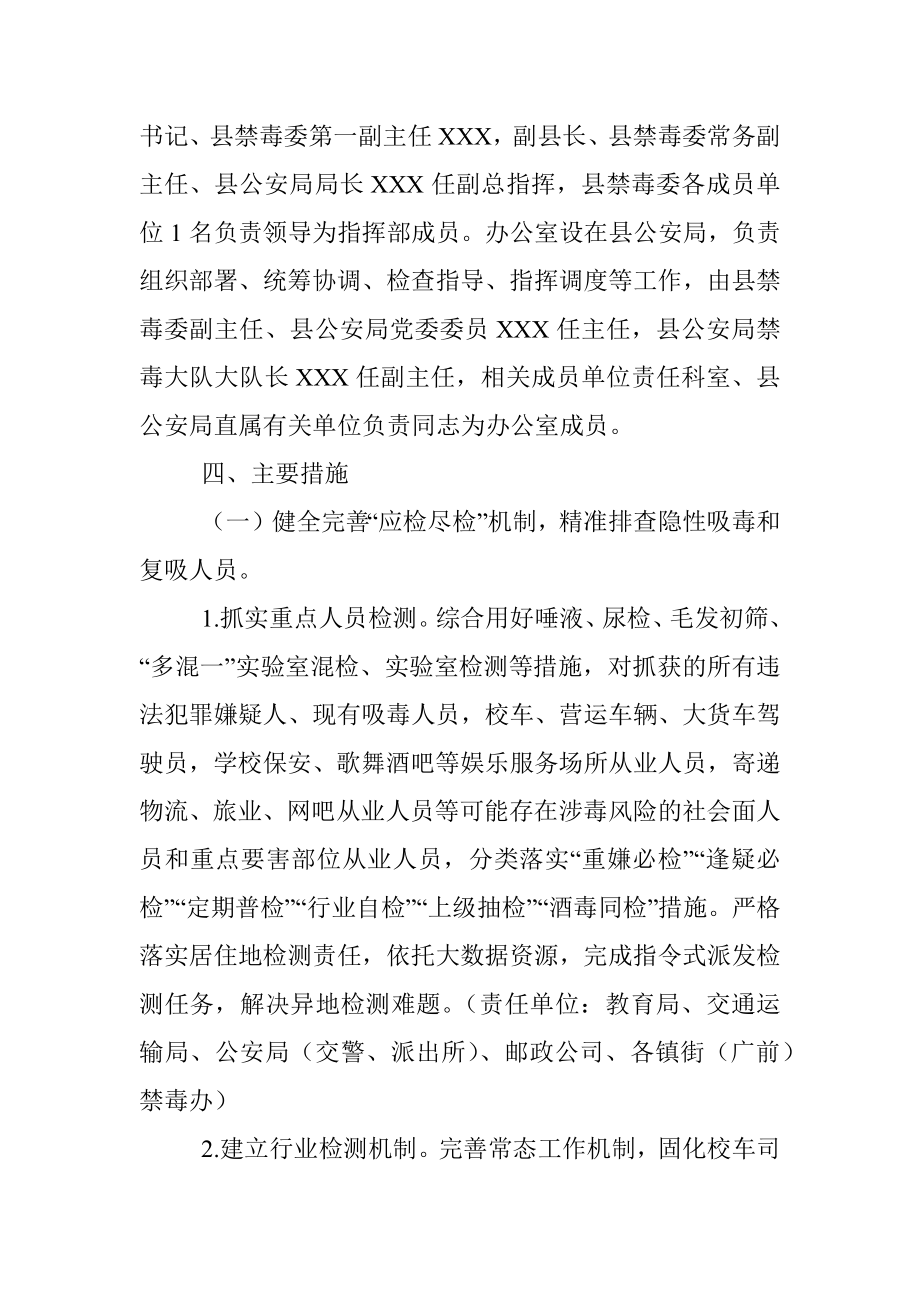 2023年XX县深化禁毒攻坚暨竞标争先行动实施方案（征求意见稿）.docx_第3页