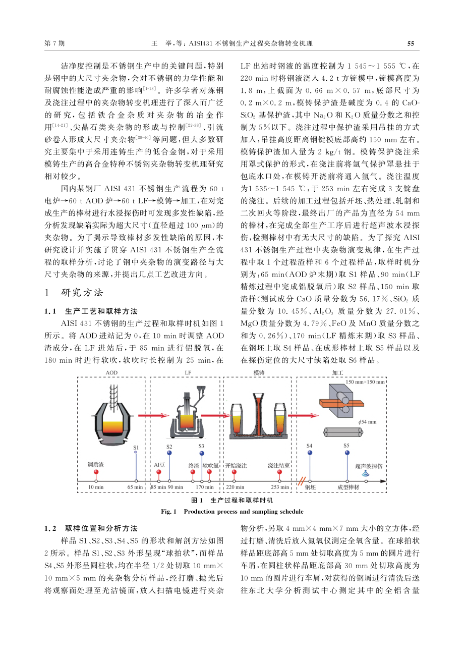 AISI_431不锈钢生产过程夹杂物转变机理_王举.pdf_第2页