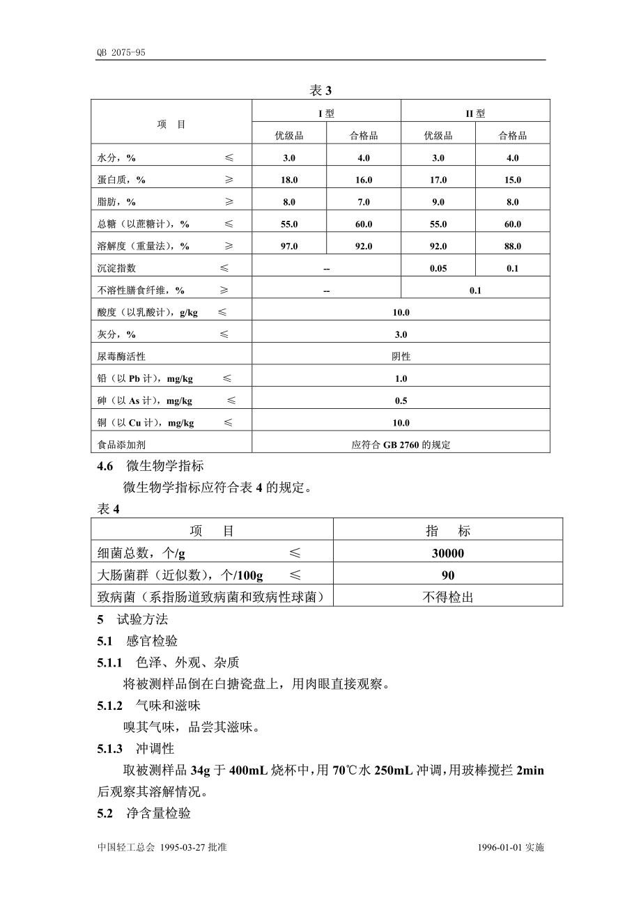 QBT 2075-1995 速溶豆粉(豆奶粉).pdf_第3页