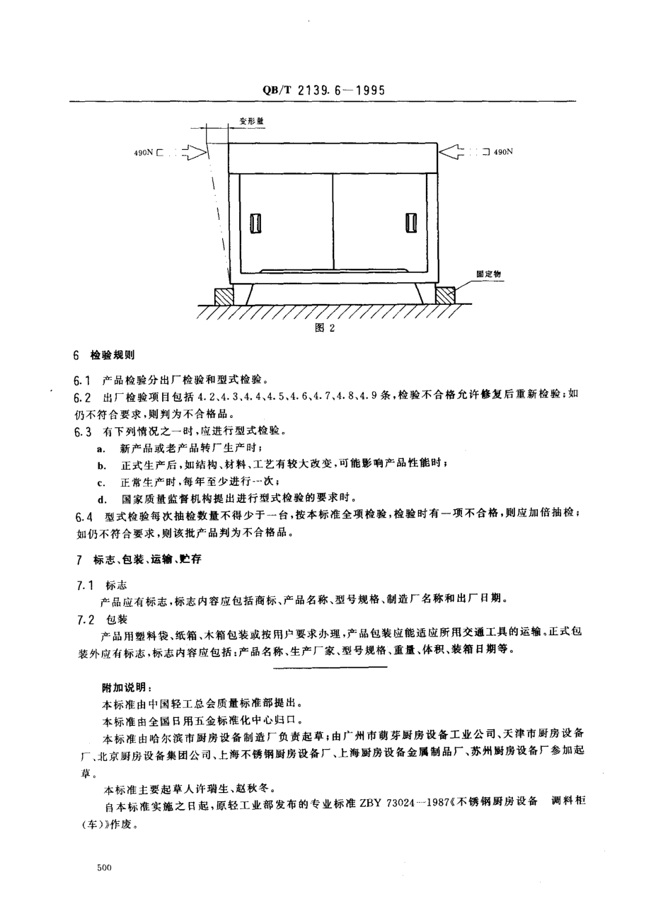 QBT 2139.6-1995 不锈钢厨房设备 调料柜(车).pdf_第3页